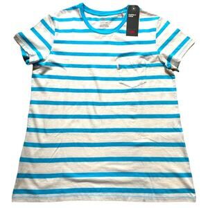 Levi's Perfect Crew 100% Cotton Stripe short sleeve T-shirt unisex Medium